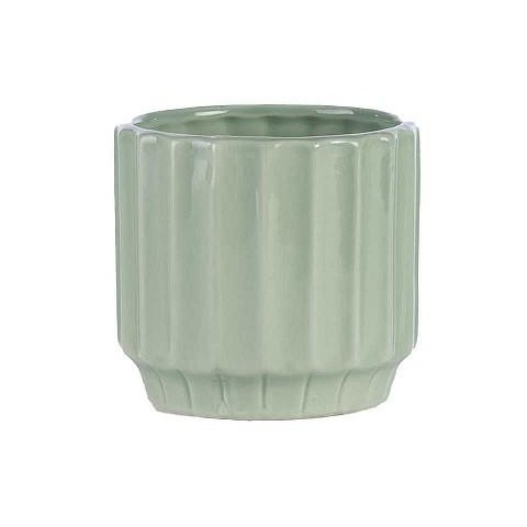 VASO VERDE MENTA CERAMICA D.10.3 H.10